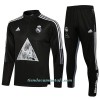 Sudadera De Entrenamiento Trajes Real Madrid Cremallera De Cuarto 2022-23 Negra - Niño